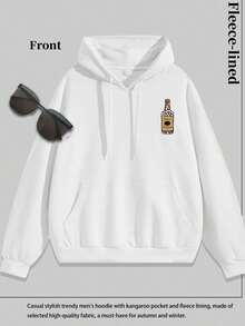 A Must-Have For Outdoor Wear With Fleece Hoodies, Tito's Handmade VODKA Enthusiasts' Must-Have Outfits, Leopard Print Vodka Bottle Patterned Fleece Hoodies, Retro Art Font Hoodies, Casual  Style Hoodies, Handmade/Personalized Fleece Washed Hoodies... Fashionable Wool Thermal Pullovers, Women's Patterned Pullovers, Fun Patterns, Men's Patterned Pullovers, Casual Thermal Pullover Shoes, Soft, Breathable, Comfortable, Washable, Are Essential Items For Casual Street Style Wearers, Suitable For All Seasons, Very Suitable For Casual Wear And Street Style. They Are Excellent Gifts For Family And Friends - 白色 - 查看 5