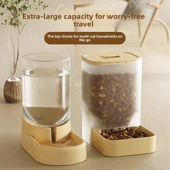 Cat Water Fountain And Automatic Pet Feeder, Dog Water Dispenser Cat Water Bowl, Flowing Water No Electricity Pet Supplies