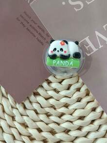 Soporte de aire 3D lindo de panda, herramienta mágica de resina epoxi elástica y jorobada, funda de teléfono creativa de escritorio, pegatina de dibujos animados compatible con iPhone, teléfono Android, regalo de cumpleaños, familia, amigos. Regalo de cumpleaños Agarre de teléfono de empuje y tracción Soporte de teléfono