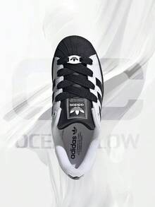 Adidas Superstar II White Black White (GS)– Big Kids Lifestyle Sneakers – Shoes For Youth/Women - Vintage -Spring & Summer-Inspired Running Shoes, Shock-Absorbing Comfort, Gym To Streetwear Casual Wear-Easter Gift–JI0210 - Trắng/Đen/Trắng - Xem 4