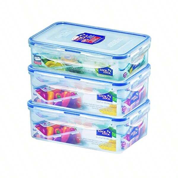 Lock And Lock 70391 Classic Container 3 Piece Set Clear