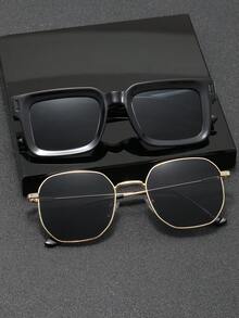 2pcs/Set Fashionable Eyeglasses, Multi-Color Stylish Eyewear For Men, Suitable For Daily Life, Commute, Party, Travel, All Seasons - Multicolor - View 1