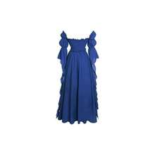 Medieval Renaissance Costume Dress Regency Dresses Women Victorian - XX-large / XXX-large + Royal Blue - View 3