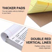 Utron 6 PCS Small Legal Pads 5x8 Yellow and White, Narrow Ruled Small Note Pads 5x8, Micro Perforated Writing Pad, College Ruled Legal Notepads 5x8 Study, Office, To - Do Lists30 SheetsSmall - inicial - Ver 4