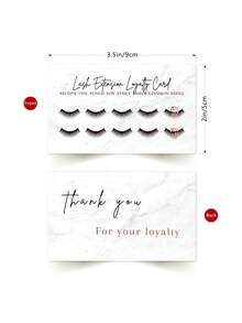 50张推荐奖励卡，双面积分卡，适用于美睫工作室等商业场所。 - 彩色 - 查看 4