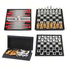 Bộ cờ vua mini từ tính, bộ cờ vua quốc tế gấp gọn di động, cờ vua từ tính 12,7cm, trò chơi cờ caro cổ điển hai bàn, thích hợp cho du lịch gia đình, kích thước nhỏ gọn, bàn cờ bằng nhựa, trò chơi để bàn cổ điển dành cho lứa tuổi 14+, thích hợp cho tương tác gia đình, xây dựng đội nhóm văn phòng, cắm trại ngoài trời, tiệc tùng, du lịch, tụ họp, trò chơi tương tác nhiều người chơi, trò chơi năm mới, trò chơi đám cưới, trò chơi sinh nhật. - Nhiều màu - Xem 1