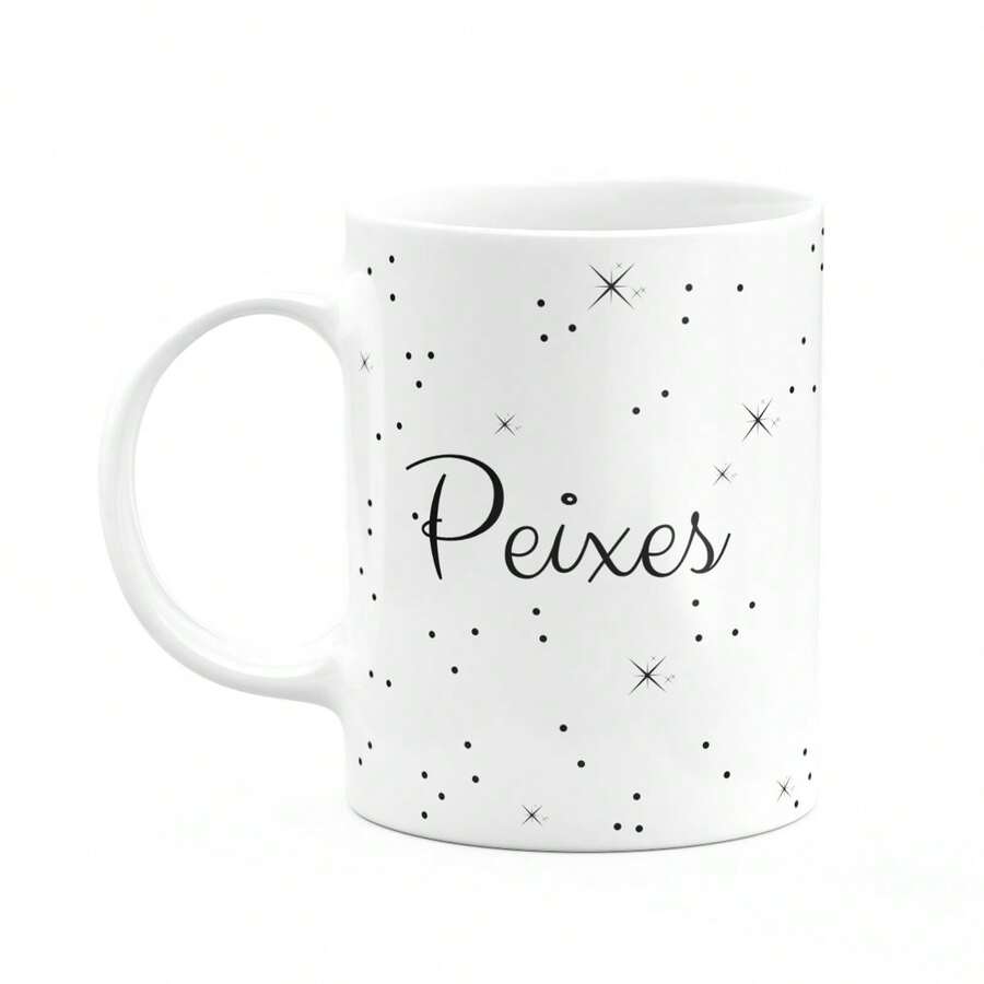 JPS INFO Caneca Signos Minimalista - Peixes - 325ml