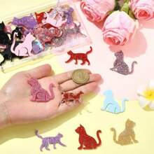DKitBeads 32Pcs Cat Drink Markers Acrylic Wine Glass Charms Kitten Animal Label Mug Cup Drink Tags For Birthday Wedding Tasting Party Decor - như hình ảnh - Xem 4