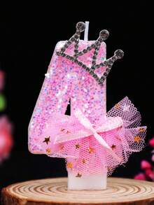 1 Nến sinh nhật kiểu công chúa màu hồng, Nến số đính sequin vương miện thanh lịch - Trang trí bánh đẹp mắt cho tiệc sinh nhật, đám cưới, cầu hôn, kỷ niệm, món quà bất ngờ tuyệt vời dành cho cô ấy - Nhiều màu - Xem 18