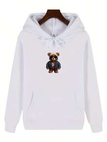 sweat-shirt à capuche et confortable, polyvalent et décontracté, tissu doux, confortable et durable. - Noir - Voir 6