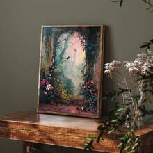 1幅植物动物墙面艺术海报 - 暗黑学院风花卉装饰画 - 适用于卧室、客厅、房间、家居装饰、长走廊墙面 - 可打印图片海报、帆布墙画、帆布油画、墙面挂饰（无框/有框） - 彩色 - 查看 13