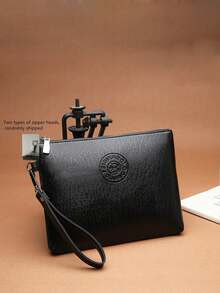 男士新款休闲软皮手拿包，大容量手机钱包，时尚圣诞、父亲节、新年礼物 - 彩色 - 查看 12