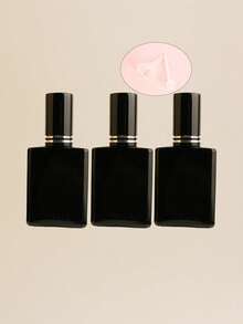 مجموعة من 3/5/10/20 قطعة من زجاجات الرذاذ المسطحة السوداء القابلة لإعادة التعبئة سعة 15 مل، رشاشات محمولة للتونر/العطر، أغطية رشاش باللون الذهبي الوردي/البنفسجي/الوردي، مع قمع وأداة إعادة التعبئة مضمنة - متعدد الألوان - مشاهدة 29