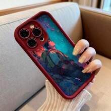 Cubierta de teléfono con diseño de personaje de aventura en bosque mágico color azul y rojo para uso diario y viajes - Café integral - Ver 6
