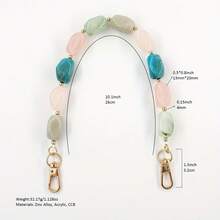 1pc Elegant Gemstone Phone Lanyard With Gold Clasp - Perfect For Hanging Phone Or Small Accessories