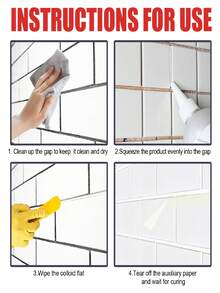 JAYSUING Tile Grout, Waterproof Mold Sealant, Wall Tile Filler, For Repairing Cracked Tile Joints, Suitable For Patio, Bathroom, Shower, Great Gift For Family And Friends - Multicolor - View 7