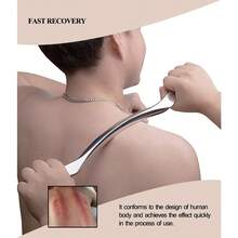 Stainless Steel Gua Sha Scraping Massage Tool IASTM Tools Help Relieve Sore Muscles Great Soft Tissue Mobilization Tool Long Shape 1 Count (Pack Of 1) - As Pic - View 4