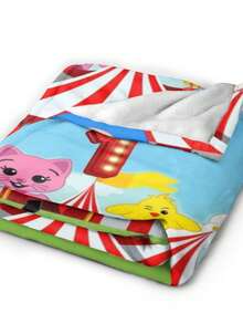 Plim Plim Anime Flannel Blanket For Girls Boys Anime Gifts Throw Blanket Cozy Plush Flannel Fleece Print Blankets Double-Layer Blanket Lightweight Fuzzy For Bed Decor - 黑色 - 查看 5
