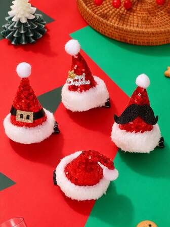 1个圣诞发箍发夹配饰，可爱发夹圣诞礼物装饰