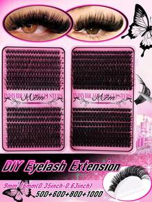 640/300 sợi mi giả D-Curl dạng xòe, kiểu hoạt hình, 30D/40D/50D/60D/80D/100D, 9-16mm, mi giả tự làm theo yêu cầu, mi 3D, mi volume kiểu Nga, mi giả lông chồn mềm mại, tự nhiên. Thích hợp cho du lịch, sử dụng hàng ngày (thân thiện với người mới bắt đầu), đám cưới, hẹn hò, tiệc tùng, kỳ nghỉ, cũng tuyệt vời cho Giáng sinh/Halloween/làm quà tặng. - màu đen - Xem 5