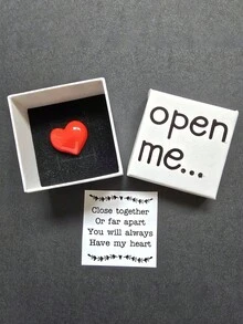 1-częściowy zestaw upominkowy z motywem serca – pudełko z napisem "Kocham Cię", idealny prezent dla chłopaka lub dziewczyny, idealny na Walentynki lub święta