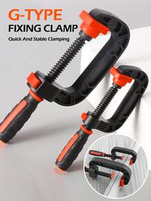 2/5Pcs Woodworking Clamp, G-Clamp Set For Woodworking, 0-50/75mm (0-2/3Inch) Jaw Opening, Reinforced Plastic Heavy-Duty With Quick-GRIP Strong Clamping Force & Rubber Padded Jaws, Ideal For Home DIY/Furniture Assembly/Household Clamping Projects - Multicolor - View 5