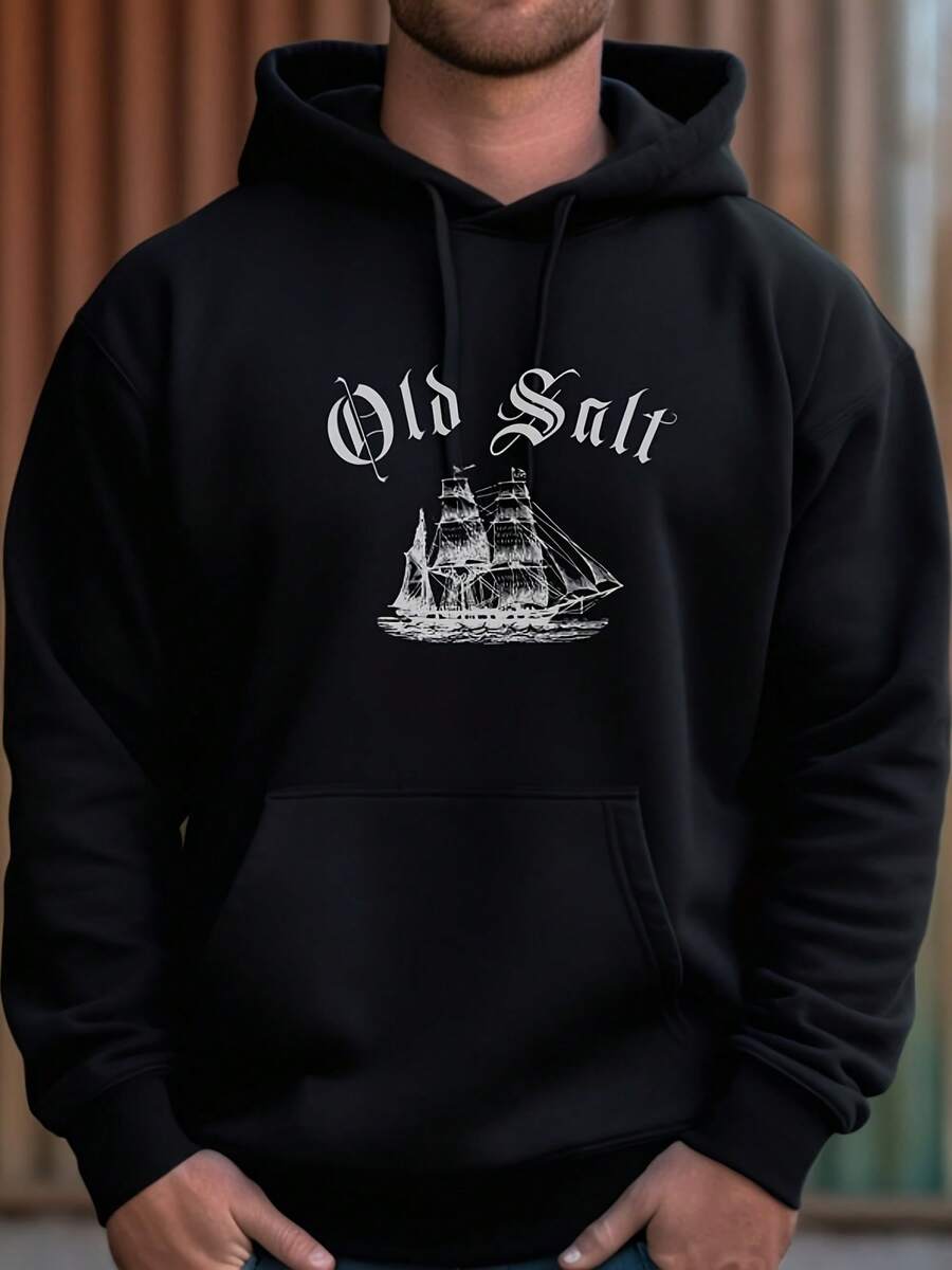 Old Salt Pirate Ship Hoodie Vintage Seashore Sweater,Autumn/Winter Hoodie Autumn Set - Gaya 4 - View 1