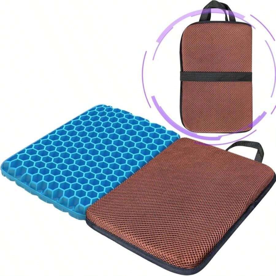 Masteymoh Small Foldable Seat Cushion 09-Inch Thick, 14 X 96 Inches Portable Cooling Gel Seat Cushion For Pressure Relief, Light Seat Cushion For Travel Seat Cushion, Foldable For Easier Storage - ColorC - 查看 1
