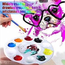 4pcs Art Paint Tray Palette, Plastic Paint Pallet Adults Painting, Party At Home, Kindergarten Or Class, White Paint Pallete - White - View 4