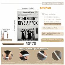 1件，帆布墙画，带框墙饰，复古报纸墙画，复古黑白海报，时尚报纸艺术，海报印刷品，鸡尾酒会墙画，学院风艺术品，房间装饰，宿舍装饰，卧室装饰，浴室装饰，客厅装饰，办公室装饰，时尚海报 - 彩色 - 查看 12