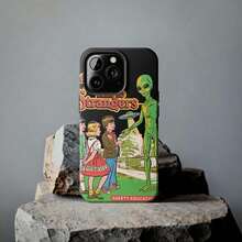 1 Pcs Alien, Retro, Interaction Phone Case, Suitable For 17 Pro Max/17 Air/ 16 Pro MAX/15 Pro Max/14 Pro/13 Pro/12/11, Personalized Phone Case For Men And Women,They Are Excellent Gifts For Girlfriends, Boyfriends And Family Members For Christmas And Halloween. - màu đen - Xem 2