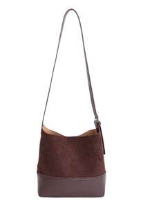 Mini Summer Fashion Texture Solid Color PU Bucket Bag Retro Versatile Women's Shoulder Bag - Coffee - View 7