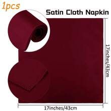 1pc Elegant Satin Tablecloth, Wedding Decoration Rectangular Tablecloth, High-Quality Polyester Satin Texture, Suitable For Weddings, Birthdays, Restaurants, Home Gatherings, Outdoor Parties, Tabletop Protection Cover, Tabletop Decoration And Party Tablecloth, Christmas Party Napkin - Burgundy - View 28