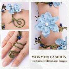 Renaissance Costume Flower Arm Wrap - 1 PC Fairy Accessories Women Halloween Renfaire Cosplay LARP Accessories - Màu xanh lam - Xem 6