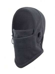 1pc Windproof Thick Warm Hat, Unisex, Outdoor Sports, Camouflage, Multi-Functional Fleece Balaclava, Soft & Warm, Cycling Face Mask, Suitable For Men & Women, Winter - Multicolor - View 4