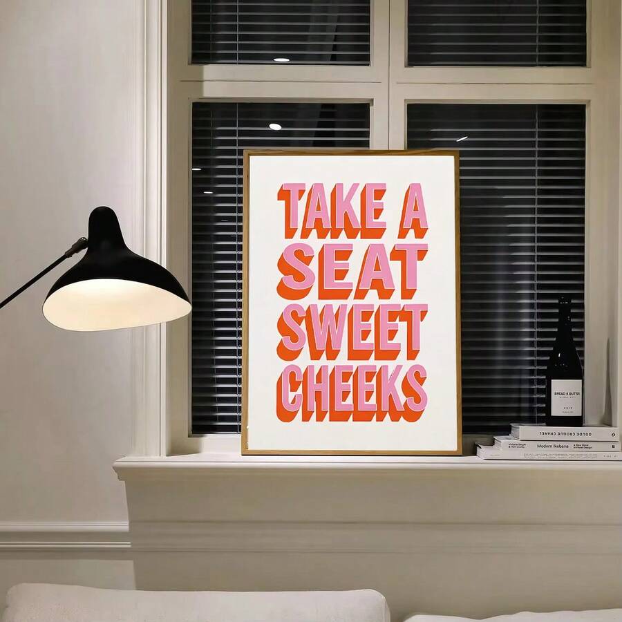 1幅励志名言墙贴 - 现代简约装饰画，整体风格统一。适用于浴室、更衣室、家居、咖啡馆或小型工作室的墙面装饰。印刷图片海报和帆布墙画。（无框/有框）