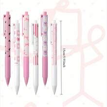 22PCS/1 Set Stationery Set,6PCS Gel Pens Cute Retractable 0.5mm Black Gel Ink,6PCS Morandi Pens,3PCS 0.5mm Mechanical Pencil,Sticky Note,Eraser,Cute Office School Supplies Gifts For Women Men.Back To School. - one-size - View 8