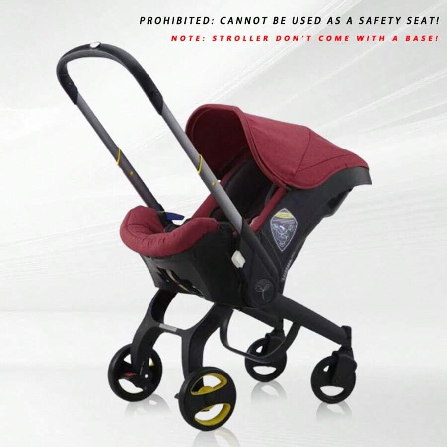 Baby Stroller | Basket Bi-Directional Lightweight Foldable Cart | Perfect For Travel And Shopping, Ideal As A Mother's Day, Halloween, Or Christmas Gift - 紅色 - 查看 1