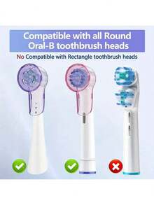 Bộ 4 nắp bảo vệ đầu bàn chải đánh răng, nắp chống bụi, tương thích với đầu bàn chải thay thế cho bàn chải đánh răng điện Oral IO Gentle Care Series 3, 4, 5, 6, 7, 7G, 8, 9, tiện lợi khi đi du lịch và sử dụng tại nhà/ký túc xá. - Nhiều màu - Xem 3