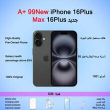 A+ Grade Used Apple IPhone 16 Plus, Genuine Original, Near Mint Condition (99% New); Phone, Phone, IPhone, IPhone, Phone, Comes With Screen Protector - Black - View 8
