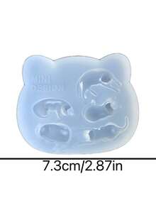 3D猫咪树脂浇铸模具、硅胶模具配件、树脂液体模具、树脂钥匙扣硅胶模具、树脂模具 - 矽膠 - 查看 4