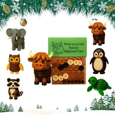 Kit artisanal de vache des Highlands DIY, ornement décoratif, kit d'artisanat de décoration de vache des Highlands mignonne, décoration suspendue, décoration d'intérieur, cadeau d'anniversaire, remplissage de bas de Noël