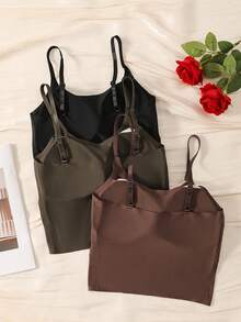 3pcs/Set Women Breathable Wireless Seamless Silky Bras - Multicolor - View 2