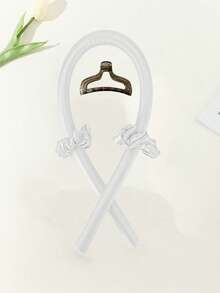 Mcbki 1 pieza Rizador de cabello blanco para peinado. Rizador de cinta reutilizable sin calor, no se requiere calentamiento, rizador de cinta con pinza para el cabello, crea ondas suaves y naturales, rizador DIY, apto para dormir o uso nocturno. Rizador de cinta sin calor, no se requiere calentamiento, rizador de cinta, rizador de cabello