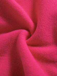 两件套少女休闲蝴蝶印花落肩圆领长袖卫衣长裤套装，保暖连帽衫和长裤，秋冬季 - 玫紅色 - 查看 10