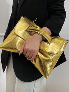 Dedoo Túi vuông đen lớn sang trọng, quyến rũ, thanh lịch, tinh tế, yên tĩnh, cổ điển, quà tặng Ngày của Mẹ cho mẹ Túi vuông dành cho phụ nữ, phụ nữ, cho cô gái tiệc tùng Hoàn hảo cho tiệc tùng, đám cưới, vũ hội, bữa tối/tiệc, bữa tối/tiệc, quà tặng tốt nhất cho phụ nữ Mẹ Giáo viên Bạn bè Phù dâu - Vàng - Xem 6