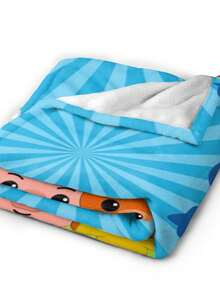 Plim Plim Anime Flannel Blanket For Girls Boys Anime Gifts Throw Blanket Cozy Plush Flannel Fleece Print Blankets Double-Layer Blanket Lightweight Fuzzy For Bed Decor - 黑色 - 查看 5