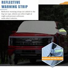 Car Windshield Snow Cover With Side Mirror And Hook, Magnetic Windshield Cover And Snow, Car Windshield Shade Foldable, Fit Large SedanLarge SUVPickupTruckMPV65x49