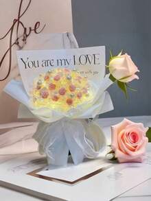 21/33 باقة وردة عيد الحب DIY، وردات اللؤلؤ، عبوة مواد DIY يدوية، وردات يدوية بسيطة للحمل، هدايا إبداعية لعيد الحب، باقات زهور للحمل في الأعراس، هدايا عيد ميلاد، ديكور زهور اصطناعية