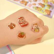 可爱水豚贴纸，精美日式透明创意手账贴纸，钻石宝石水晶手工装饰贴纸，圣诞节/感恩节/生日礼物 - 彩色 - 查看 3